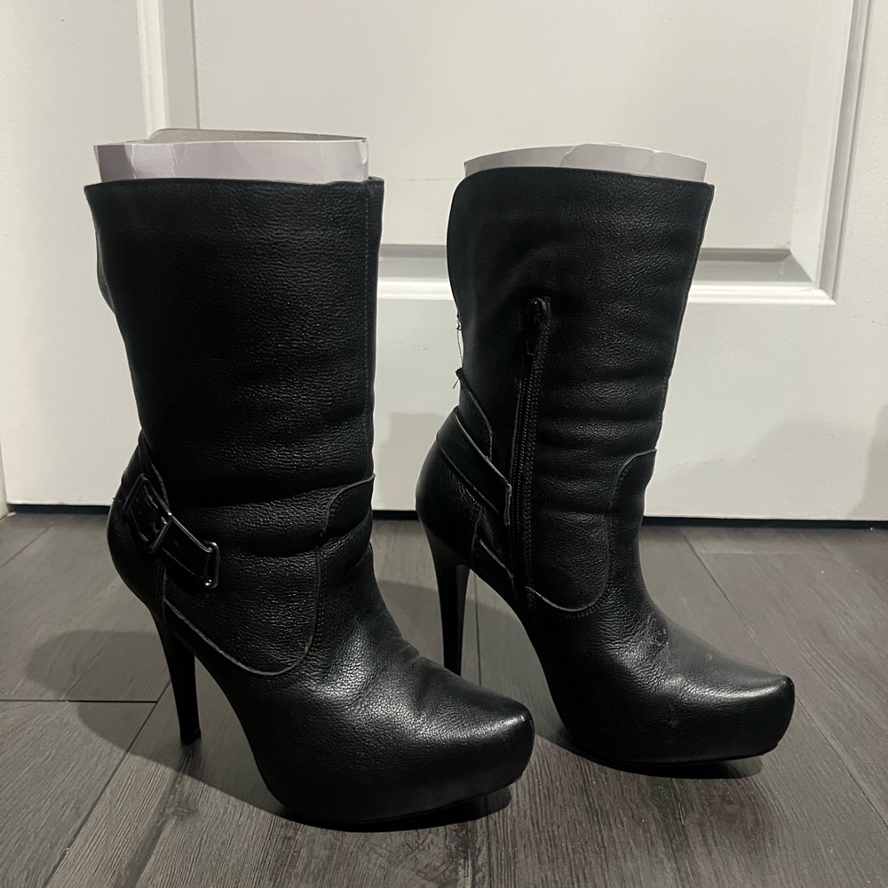 Black High Heel Boots